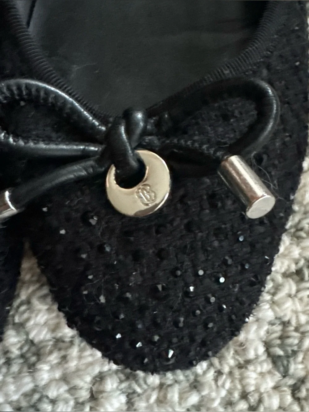 Bandolino Payly Shimmer Bow Ballet Flats Size 8M